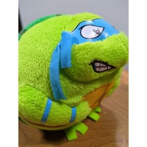 TY Beanie Ballz Ninja Turtles Leonardo 8" Blue Plush Stuffed Toy Animal TMNT